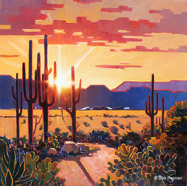 Pejman Saguaro Sunset 48x24